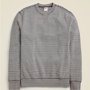 J. Crew Men's Black and White Striped Sweater